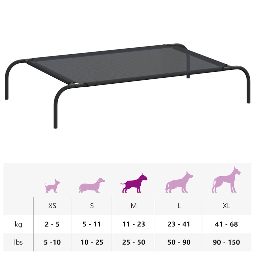 8718475716730_g_en_hd_7 vidaXL Elevated Dog Bed Black L Textilene - Image 9