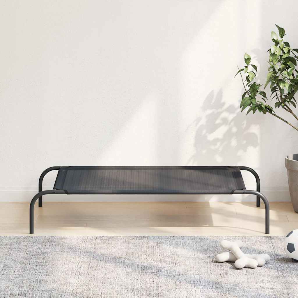8718475716730_m_en_hd_1 vidaXL Elevated Dog Bed Black L Textilene - Image 1