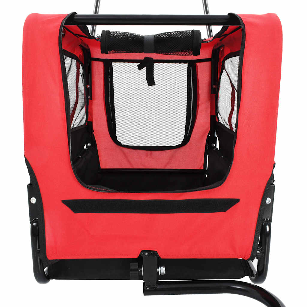 8718475718031_g_en_hd_4 vidaXL 2-in-1 Pet Bike Trailer & Jogging Stroller Red and Black - Image 5