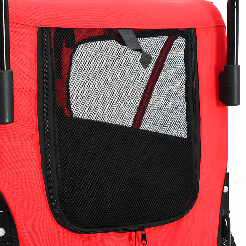 8718475718031_g_en_hd_5 vidaXL 2-in-1 Pet Bike Trailer & Jogging Stroller Red and Black - Image 6