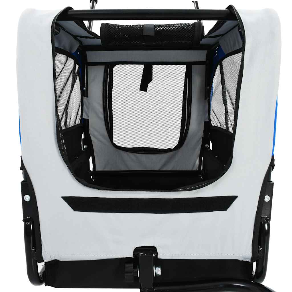 8718475718048_g_en_hd_4 vidaXL 2-in-1 Pet Bike Trailer & Jogging Stroller Grey and Blue - Image 5