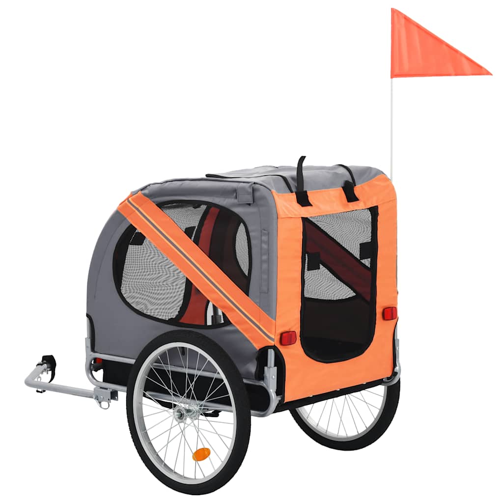 8718475718055_g_en_hd_2 vidaXL Pet Bike Trailer Orange and Grey - Image 3
