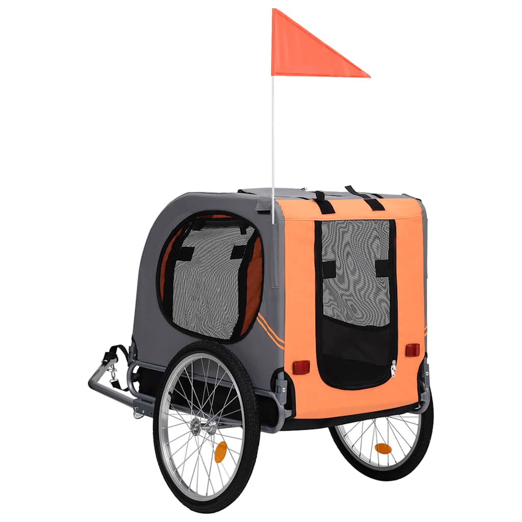 8718475718086_g_en_hd_2 vidaXL Pet Bike Trailer Orange and Grey - Image 3