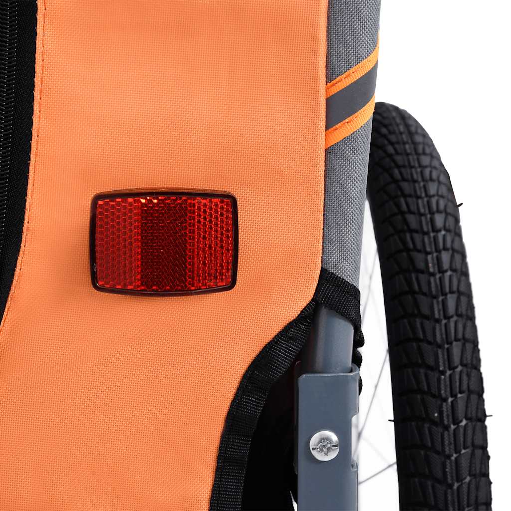 8718475718086_g_en_hd_4 vidaXL Pet Bike Trailer Orange and Grey - Image 5
