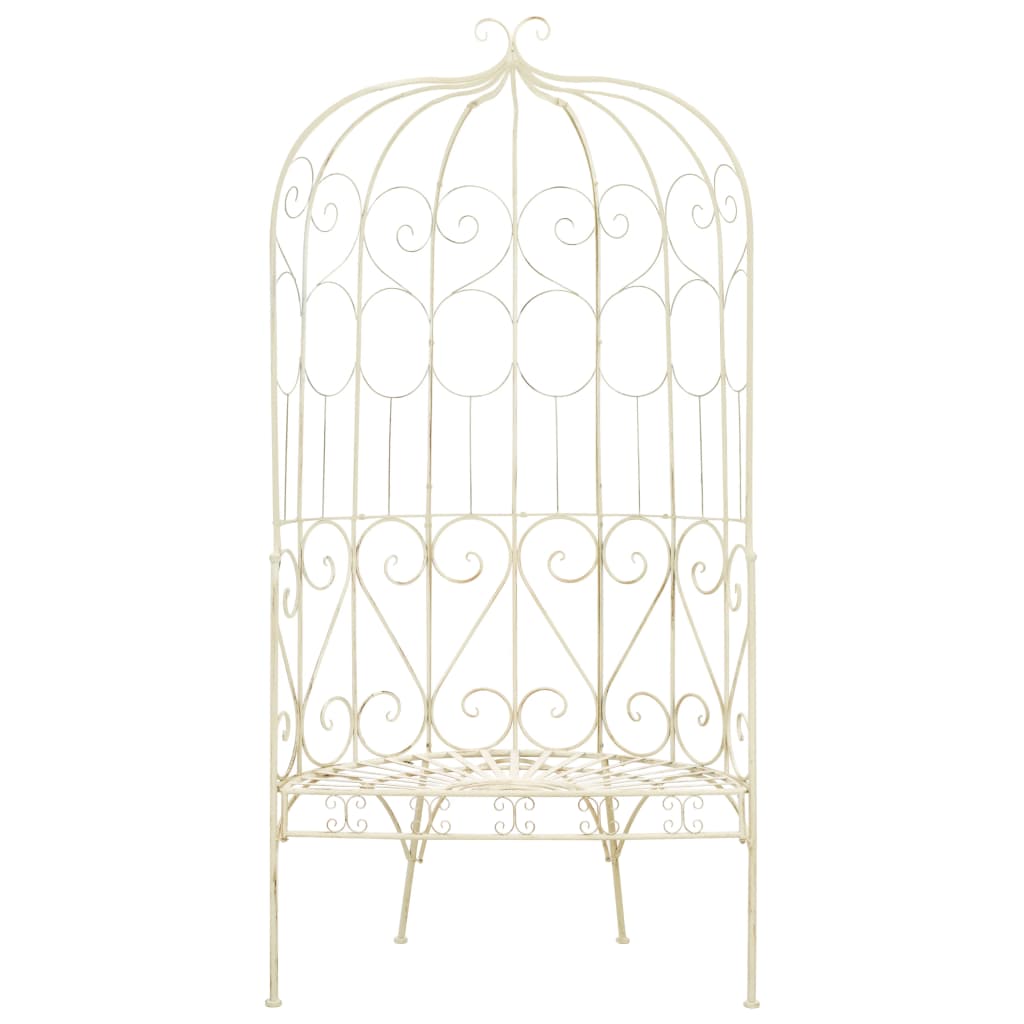 8718475718765_g_en_hd_1 vidaXL Garden Bench 95 cm Iron Antique White - Image 2