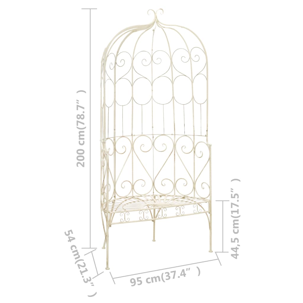 8718475718765_g_en_hd_5 vidaXL Garden Bench 95 cm Iron Antique White - Image 6