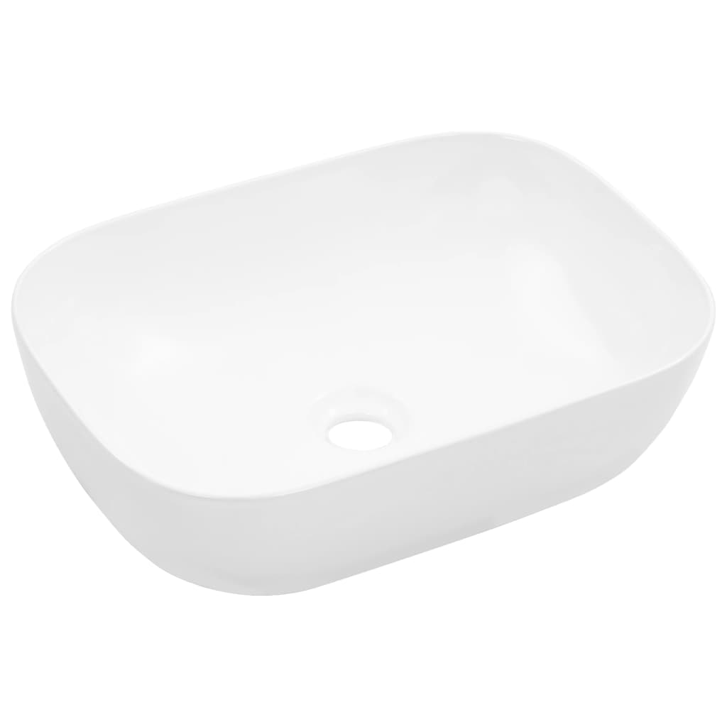 vidaXL Wash Basin 45,5x32x13 cm Ceramic White