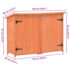 vidaXL Garden Storage Shed 128x42x91 cm Wood - Image 12