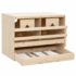 vidaXL Chicken Laying Nest 2 Compartments 63x40x45 cm Solid Pine Wood - Image 3