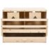 vidaXL Chicken Laying Nest 2 Compartments 63x40x45 cm Solid Pine Wood - Image 5