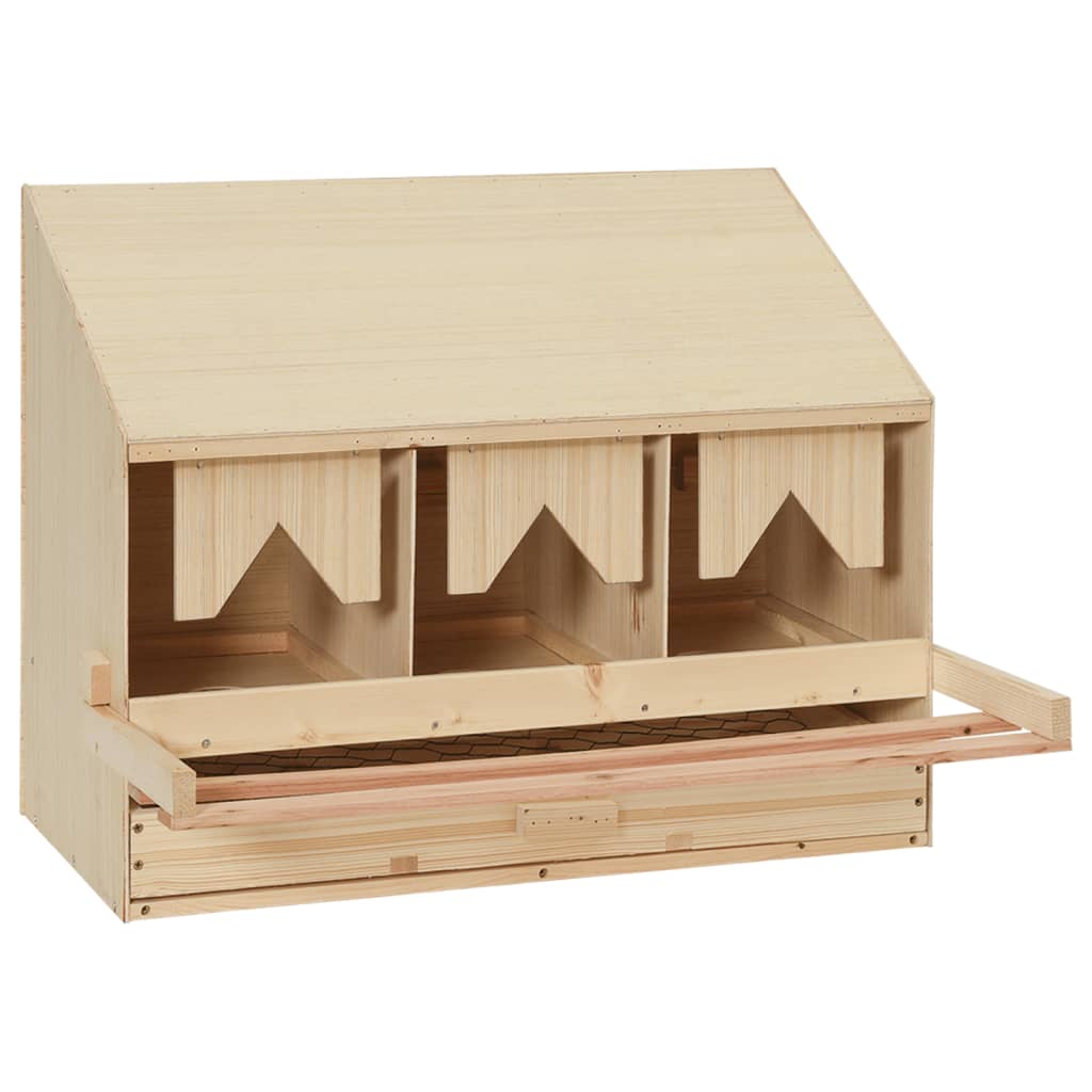 8718475721352_a_en_hd_1 vidaXL Chicken Laying Nest 3 Compartments 72x33x54 cm Solid Pine Wood - Image 1