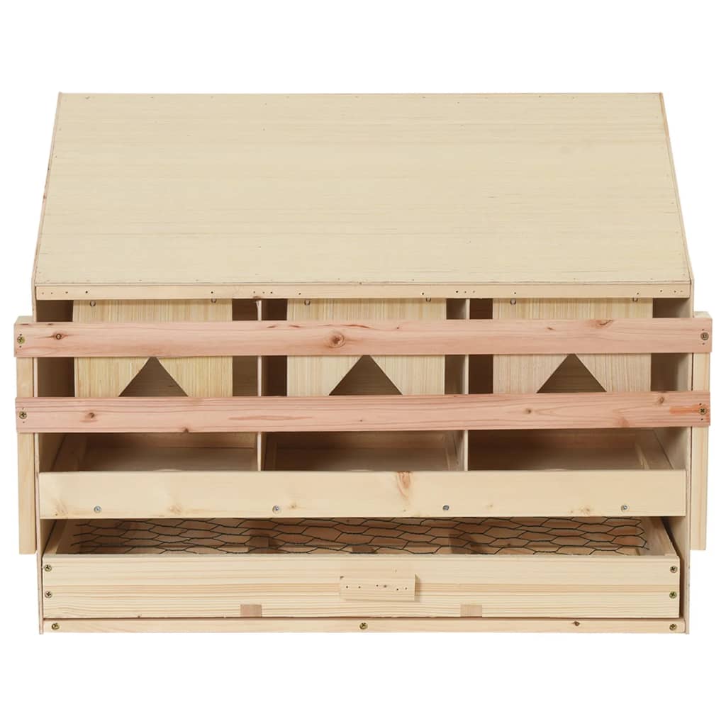8718475721352_g_en_hd_1 vidaXL Chicken Laying Nest 3 Compartments 72x33x54 cm Solid Pine Wood - Image 2