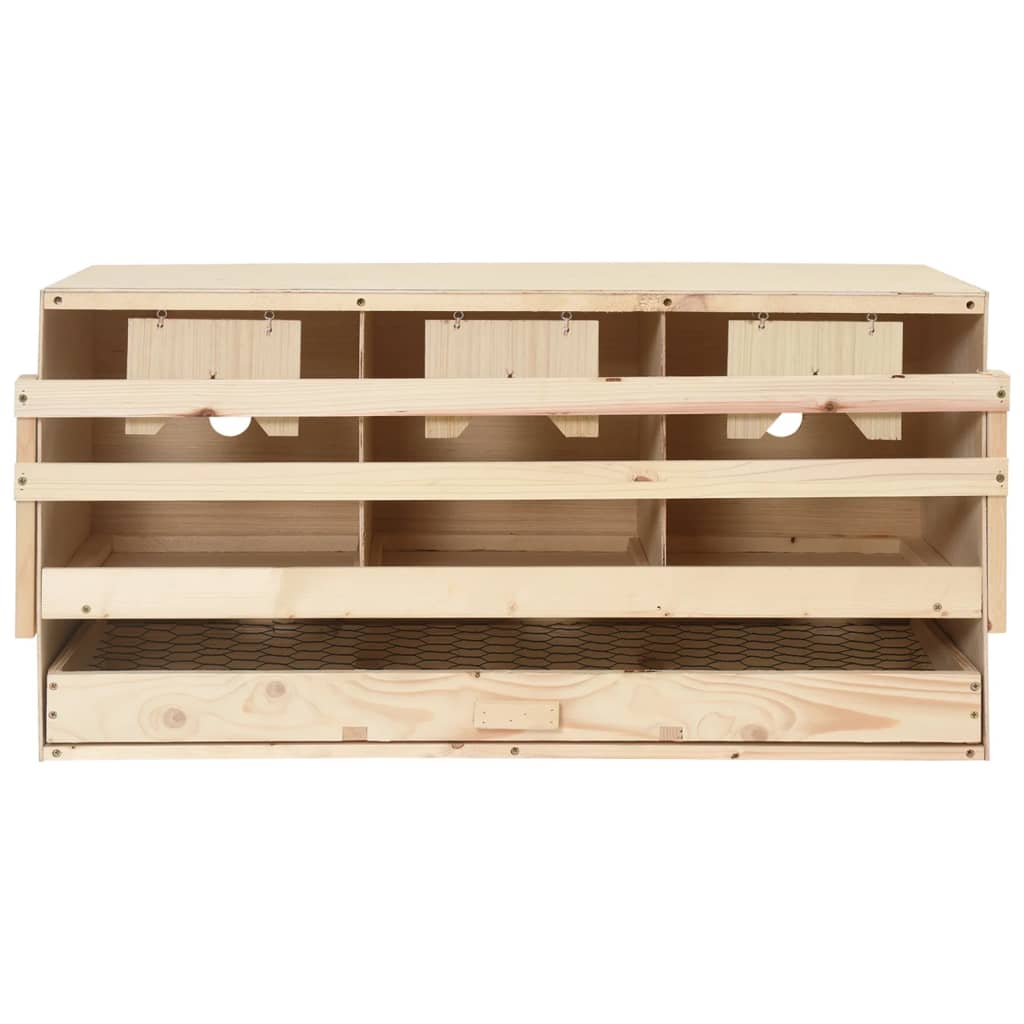 8718475721369_g_en_hd_1 vidaXL Chicken Laying Nest 3 Compartments 72x33x38 cm Solid Pine Wood - Image 2