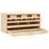 vidaXL Chicken Laying Nest 3 Compartments 72x33x38 cm Solid Pine Wood - Image 4