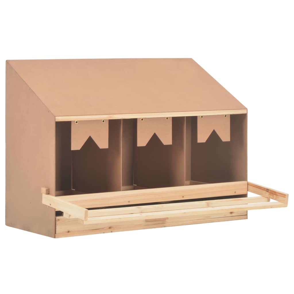 8718475721376_a_en_hd_1 vidaXL Chicken Laying Nest 3 Compartments 93x40x65 cm Solid Pine Wood - Image 1
