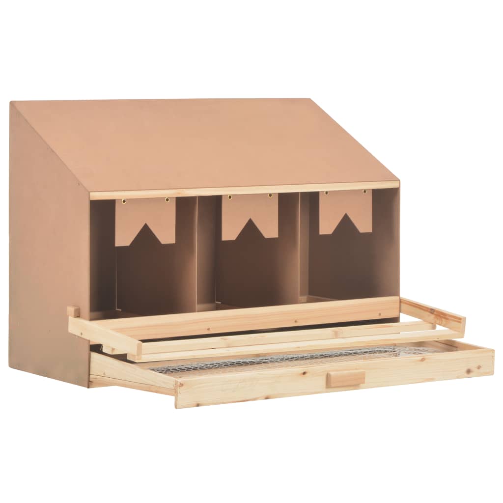 8718475721376_g_en_hd_2 vidaXL Chicken Laying Nest 3 Compartments 93x40x65 cm Solid Pine Wood - Image 3