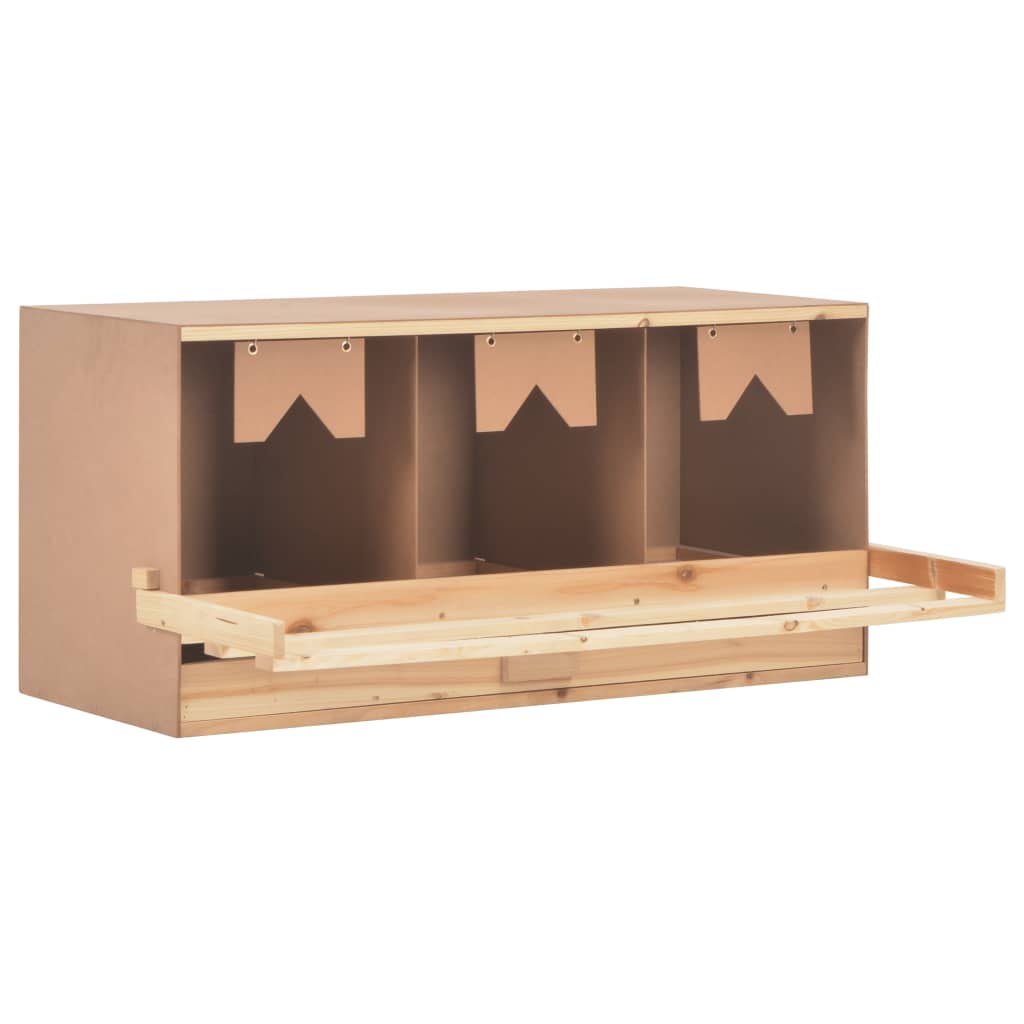 8718475721383_a_en_hd_1 vidaXL Chicken Laying Nest 3 Compartments 96x40x45 cm Solid Pine Wood - Image 1