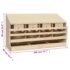 vidaXL Chicken Laying Nest 4 Compartments 106x40x59 cm Solid Pine Wood - Image 7
