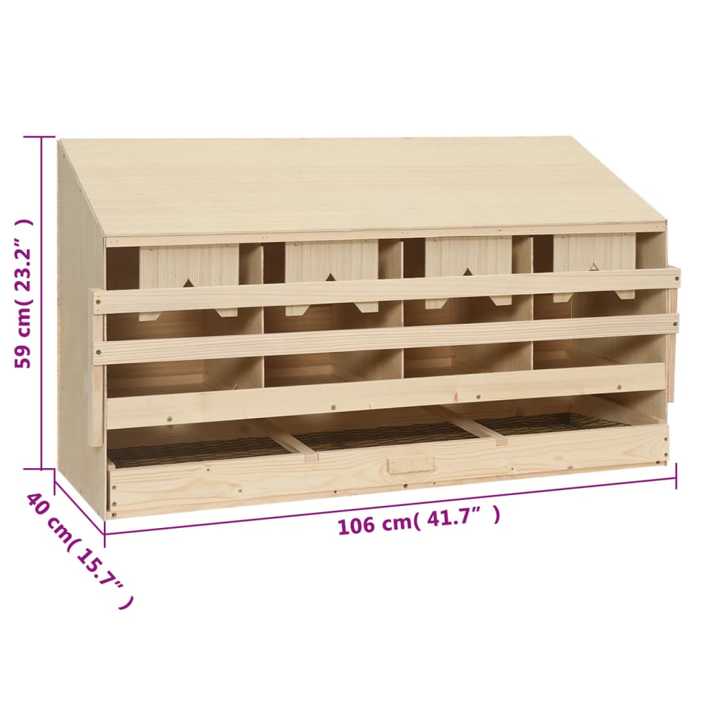 8718475721390_g_en_hd_6 vidaXL Chicken Laying Nest 4 Compartments 106x40x59 cm Solid Pine Wood - Image 7