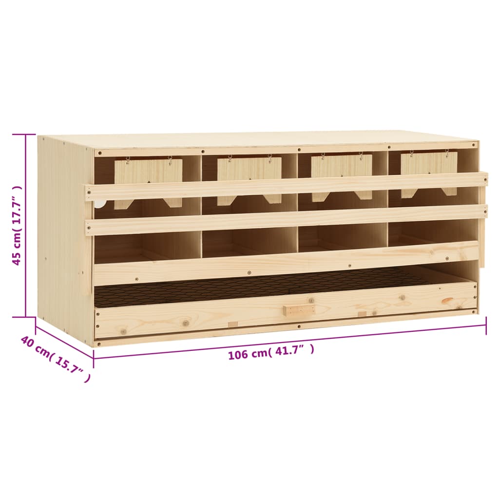 8718475721406_g_en_hd_6 vidaXL Chicken Laying Nest 4 Compartments 106x40x45 cm Solid Pine Wood - Image 7