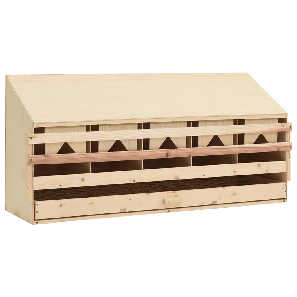 8718475721413_a_en_hd_1 vidaXL Chicken Laying Nest 5 Compartments 117x33x54 cm Solid Pine Wood - Image 1