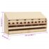 vidaXL Chicken Laying Nest 5 Compartments 117x33x54 cm Solid Pine Wood - Image 7