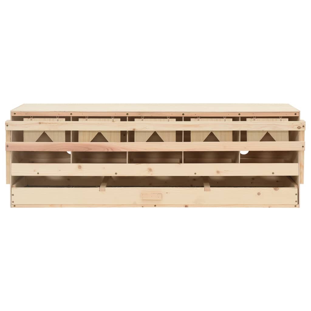 8718475721420_g_en_hd_1 vidaXL Chicken Laying Nest 5 Compartments 117x33x38 cm Solid Pine Wood - Image 2