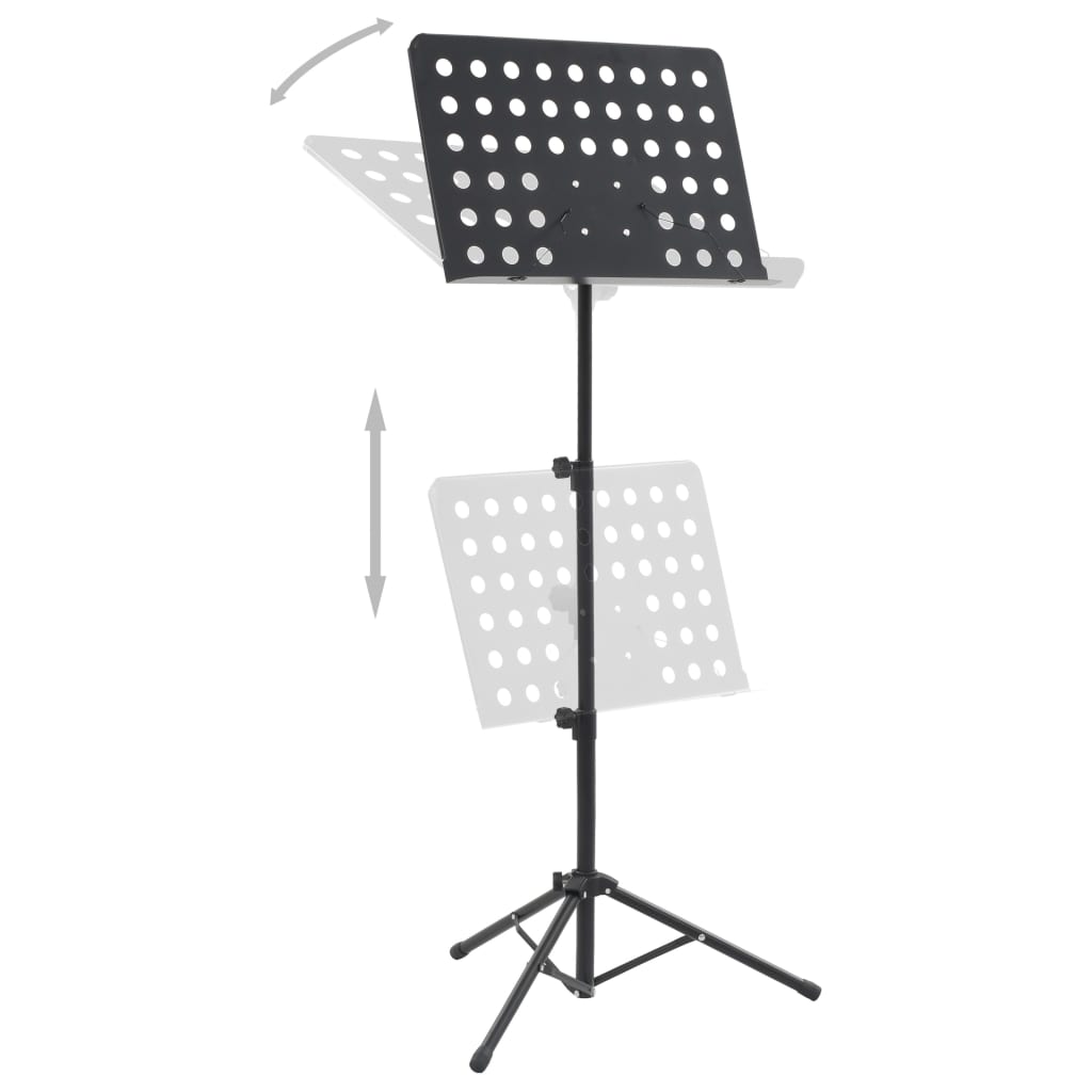 8718475722205_g_en_hd_1 vidaXL Music Book Stand Black Steel - Image 2