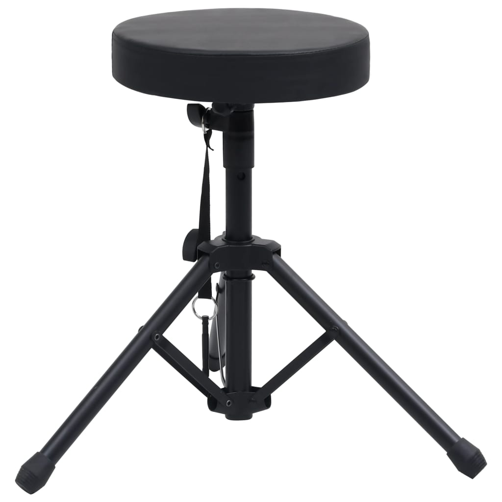 8718475722229_g_en_hd_1 vidaXL Adjustable Drum Stool Black Round - Image 2