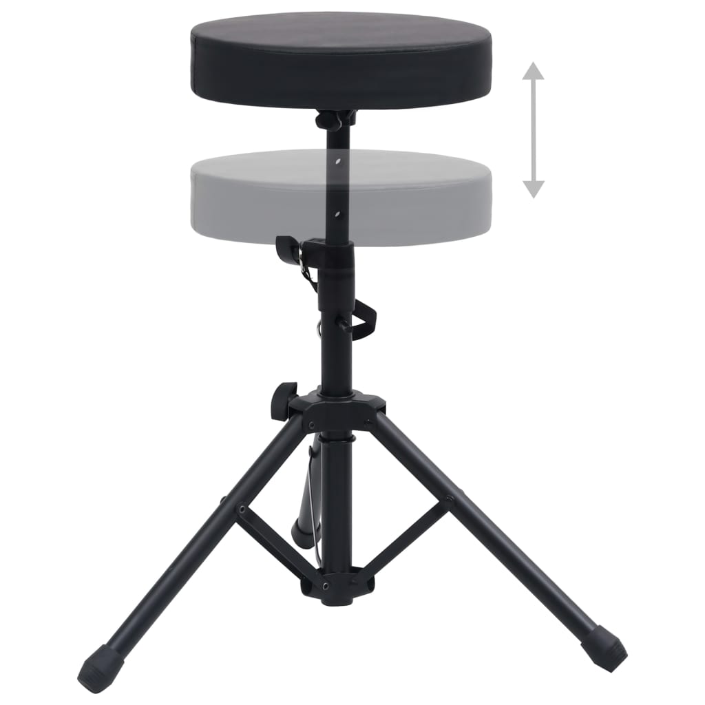 8718475722229_g_en_hd_2 vidaXL Adjustable Drum Stool Black Round - Image 3