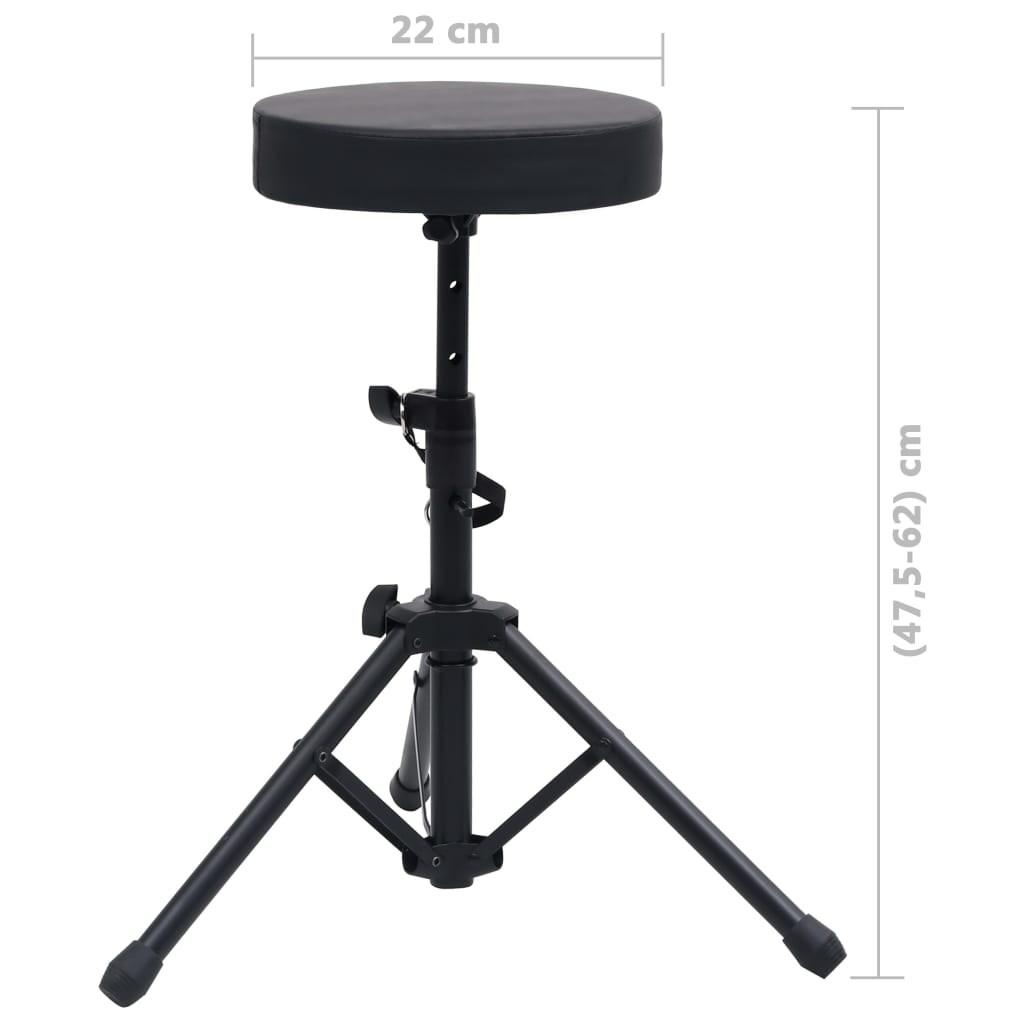 8718475722229_g_en_hd_5 vidaXL Adjustable Drum Stool Black Round - Image 6