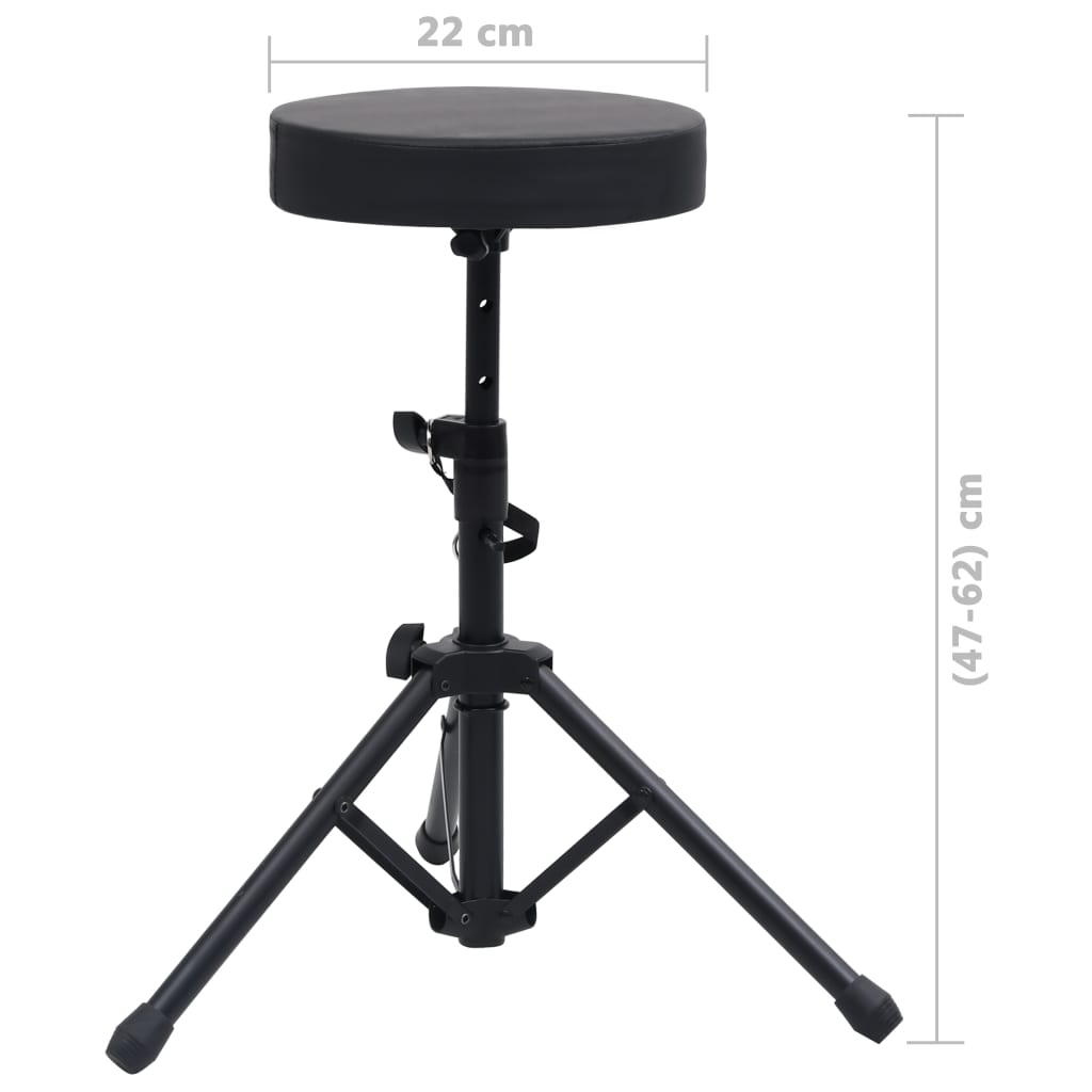 8718475722267_g_en_hd_8 vidaXL Double Braced Keyboard Stand and Stool Set Black - Image 9