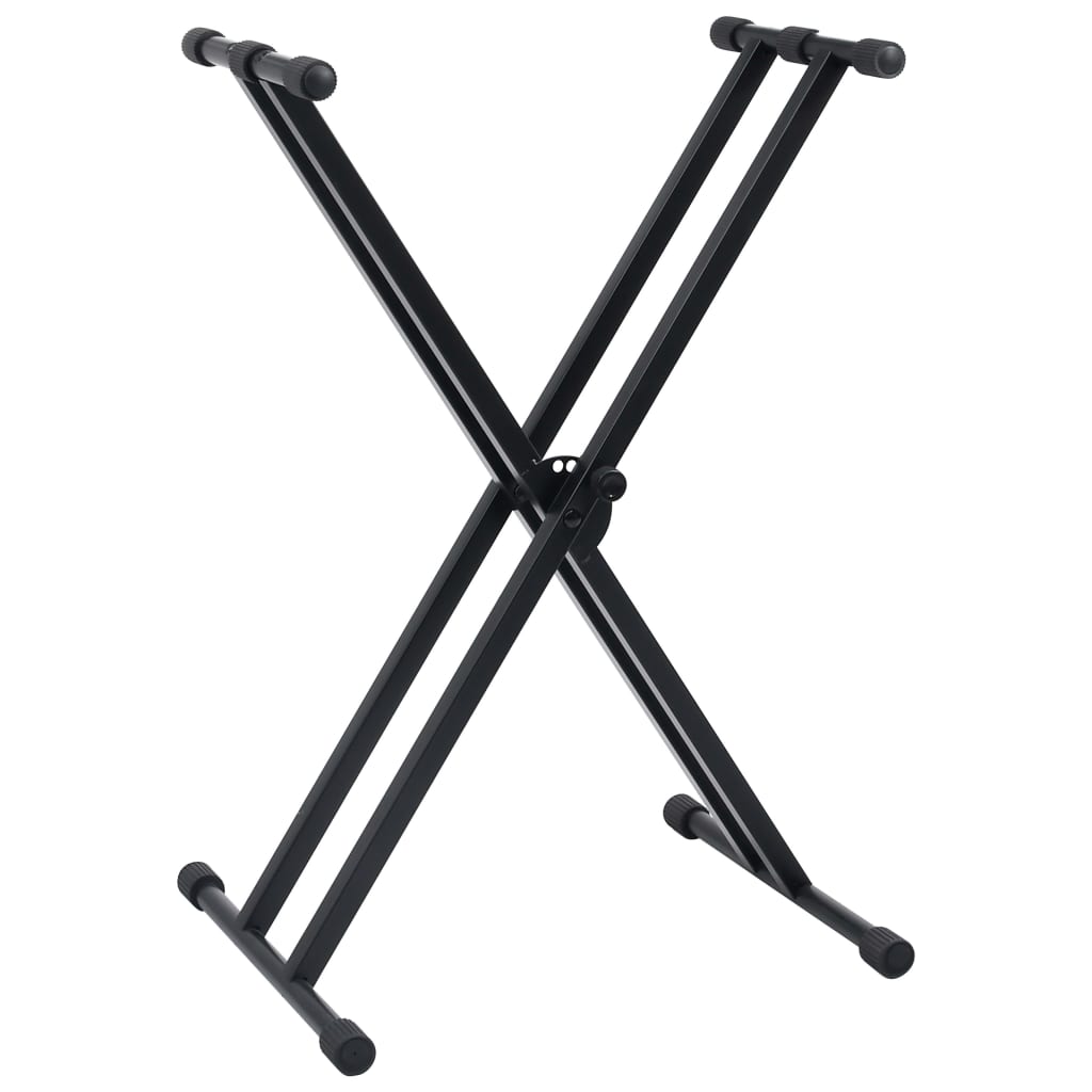8718475722274_g_en_hd_2 vidaXL Double Braced Keyboard Stand and Stool Set Black - Image 3