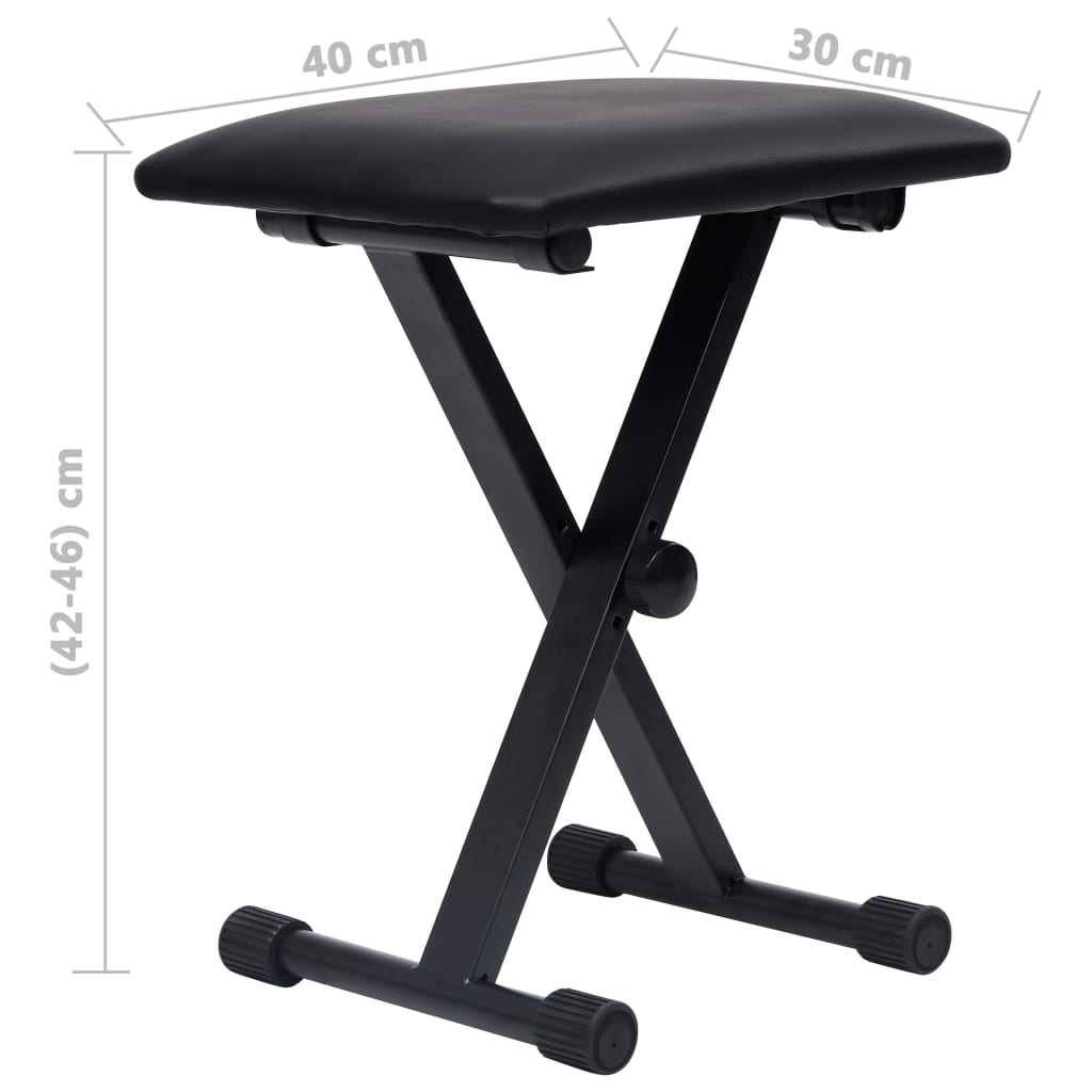 8718475722274_g_en_hd_9 vidaXL Double Braced Keyboard Stand and Stool Set Black - Image 10