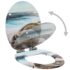 vidaXL WC Toilet Seat with Soft Close Lid MDF Muschel Design - Image 2