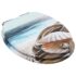 vidaXL WC Toilet Seat with Soft Close Lid MDF Muschel Design - Image 3