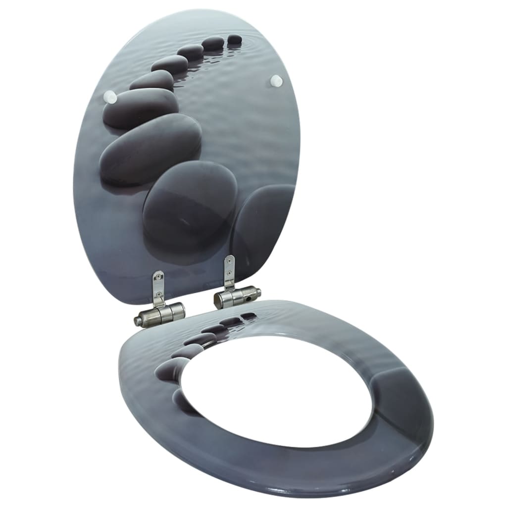 8718475722809_a_en_hd_1 vidaXL WC Toilet Seat with Soft Close Lid MDF Stones Design - Image 1