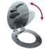 vidaXL WC Toilet Seat with Soft Close Lid MDF Stones Design - Image 2