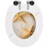 vidaXL WC Toilet Seat with Soft Close Lid MDF Starfish Design - Image 5