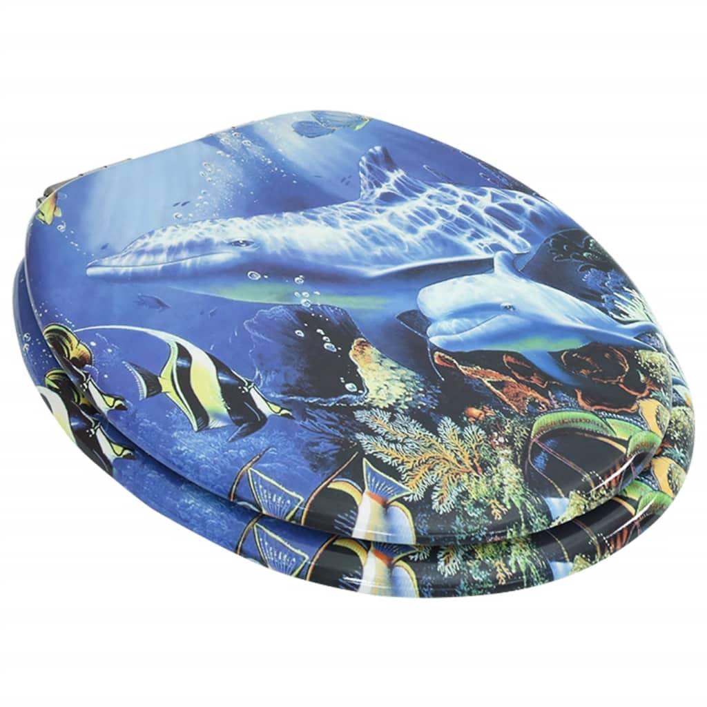 8718475722823_g_en_hd_2 vidaXL WC Toilet Seat with Soft Close Lid MDF Dolphins Design - Image 3