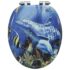 vidaXL WC Toilet Seat with Soft Close Lid MDF Dolphins Design - Image 5