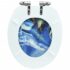 vidaXL WC Toilet Seat with Soft Close Lid MDF Dolphins Design - Image 7