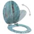 vidaXL WC Toilet Seat with Soft Close Lid MDF Old Wood Design - Image 2