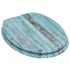 vidaXL WC Toilet Seat with Soft Close Lid MDF Old Wood Design - Image 3
