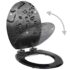 vidaXL WC Toilet Seat with Soft Close Lid MDF Water Drop Design - Image 2