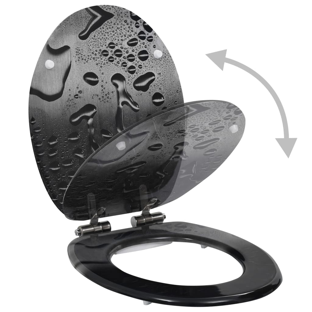 8718475722854_g_en_hd_1 vidaXL WC Toilet Seat with Soft Close Lid MDF Water Drop Design - Image 2