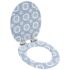 vidaXL WC Toilet Seat with Soft Close Lid MDF Porcelain Design