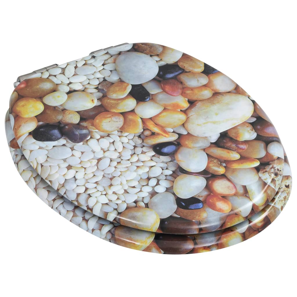 8718475722878_g_en_hd_2 vidaXL WC Toilet Seat with Soft Close Lid MDF Pebbles Design - Image 3