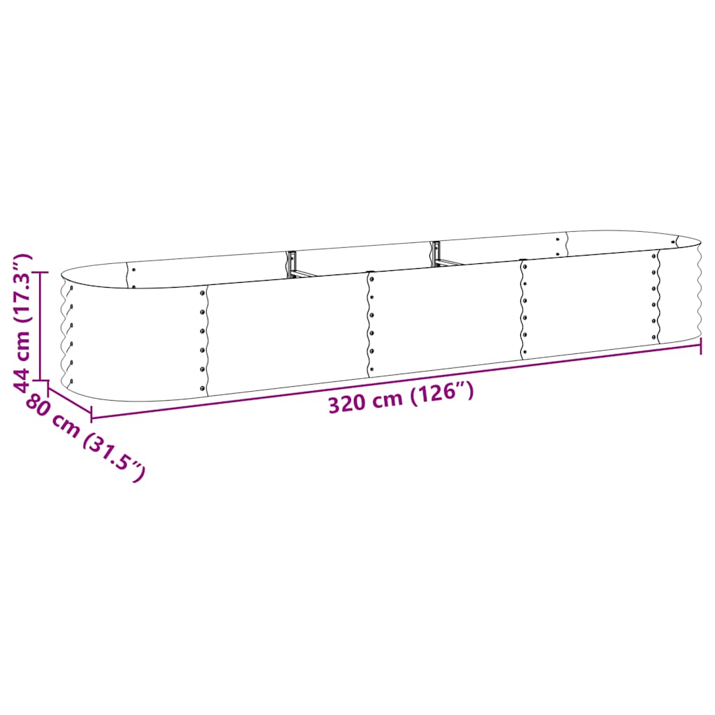 8718475723172_g_en_hd_7 vidaXL Garden Raised Bed 320x80x44 cm Galvanised Steel Silver - Image 9