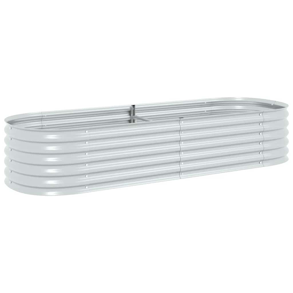 8718475723189_a_en_hd_1 vidaXL Garden Raised Bed 240x80x44 cm Galvanised Steel Silver - Image 2